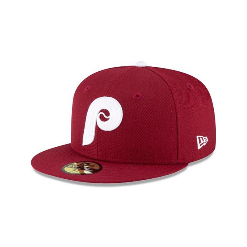 MLB Philadelphia Phillies Centennial Collection 59Fifty Fitted (LGV3450) - Red New Era Caps